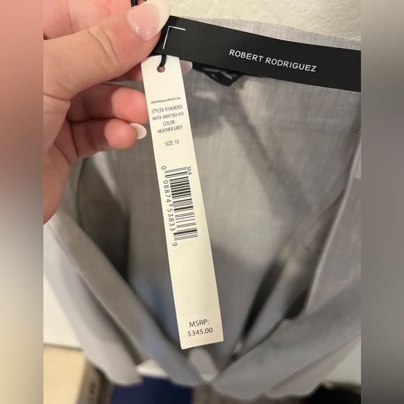 NWT Robert Rodriguez Bonded Pleat Dress Size 10 - Picture 9 of 11